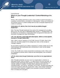 Click for Pdf of Whats in you Thought Leadership?